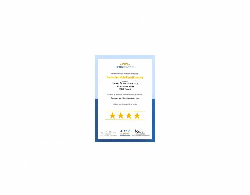 4-star hotel classification 2026–2029 - Feldberger Hof 